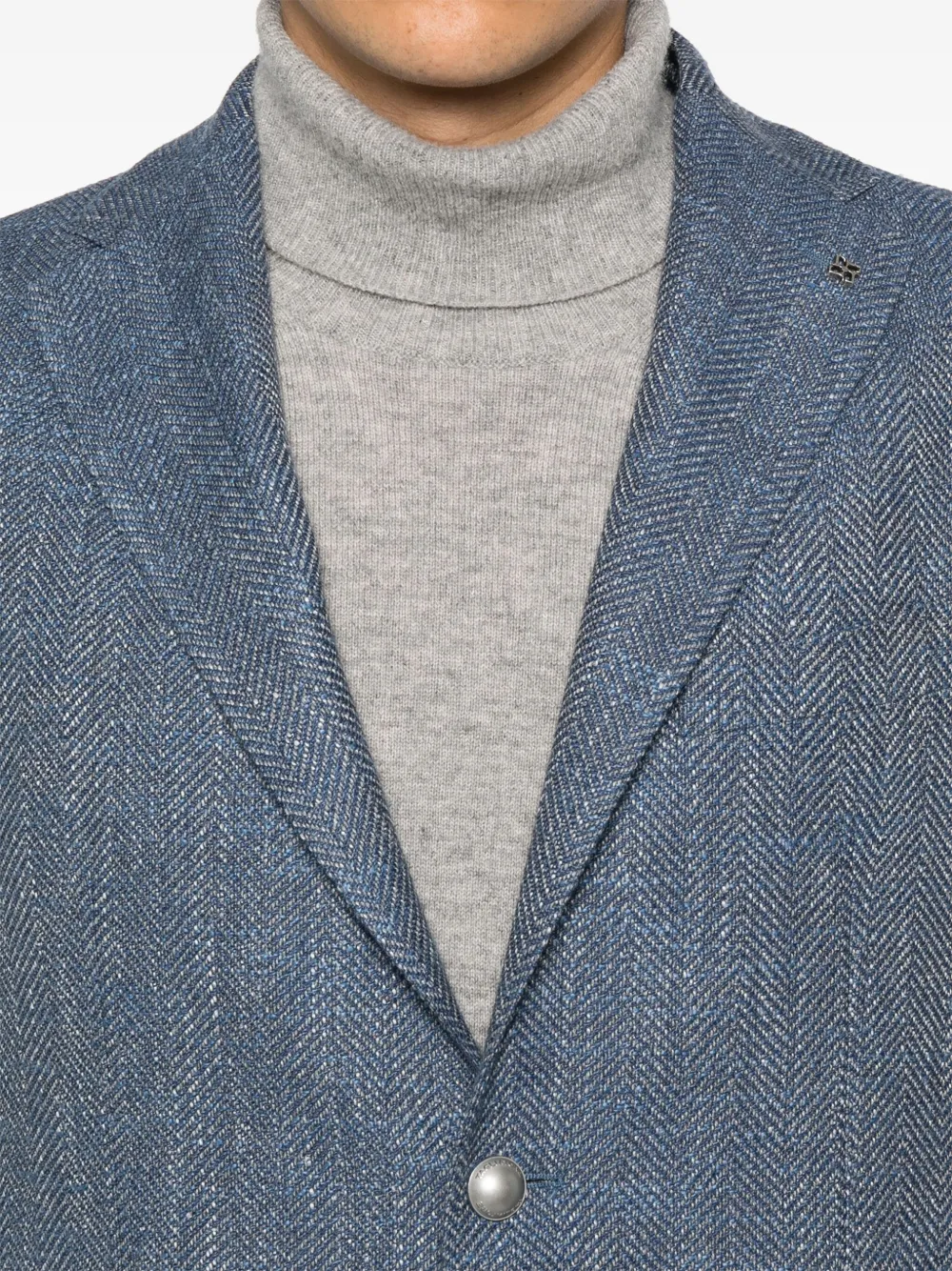Tagliatore Blazer met enkele rij knopen Blauw