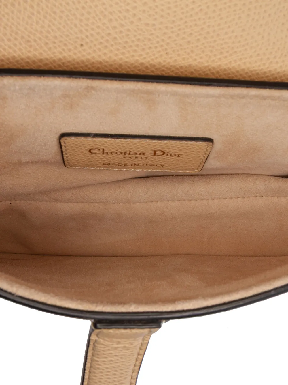 Pre-owned Dior 2019 Mini Grained Calfskin Saddle Satchel