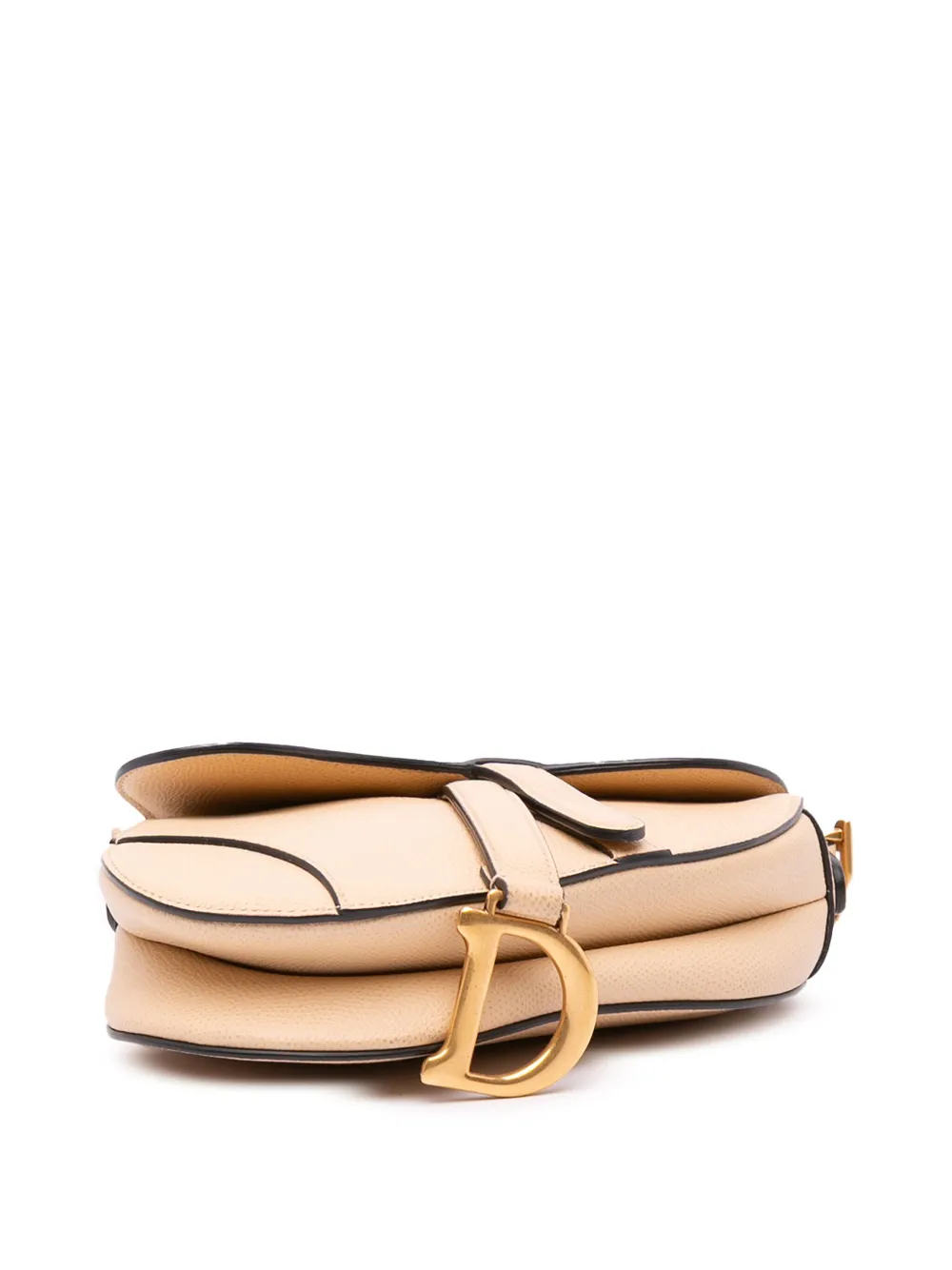 Pre-owned Dior 2019 Mini Grained Calfskin Saddle Satchel