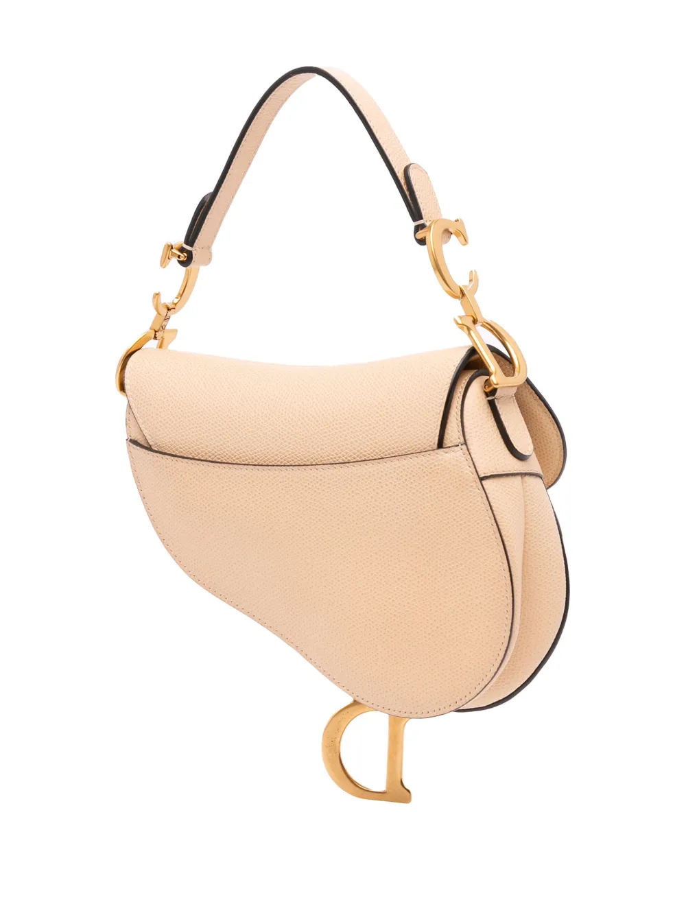 Pre-owned Dior 2019 Mini Grained Calfskin Saddle Satchel