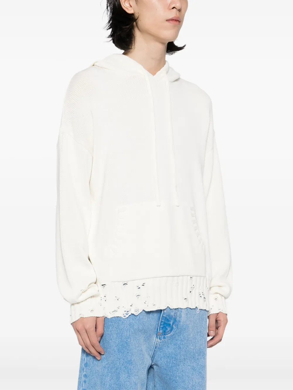 Marni Gebreide hoodie Wit