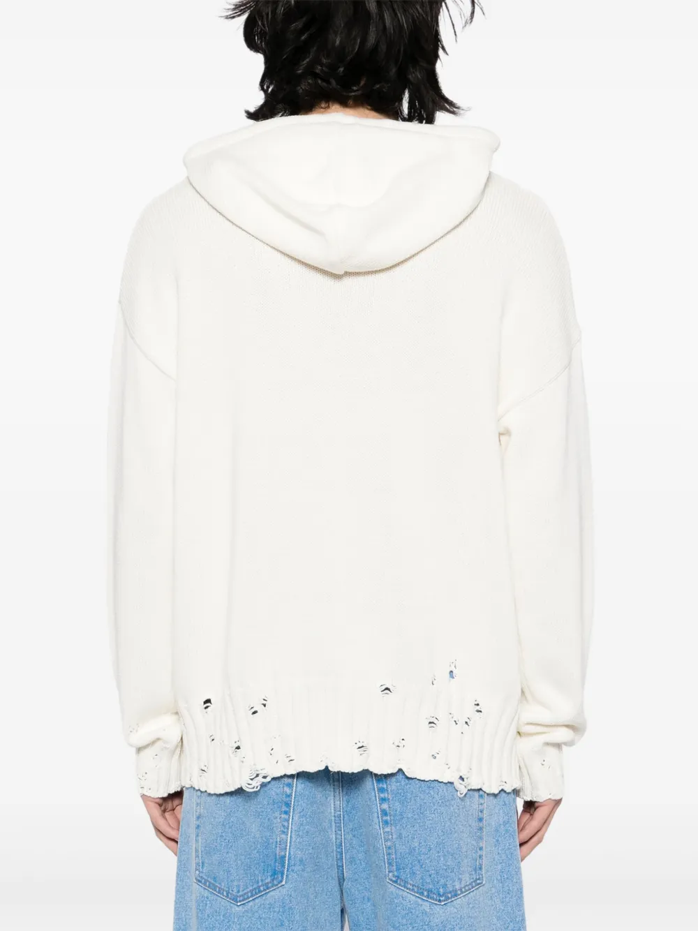 Marni Gebreide hoodie Wit