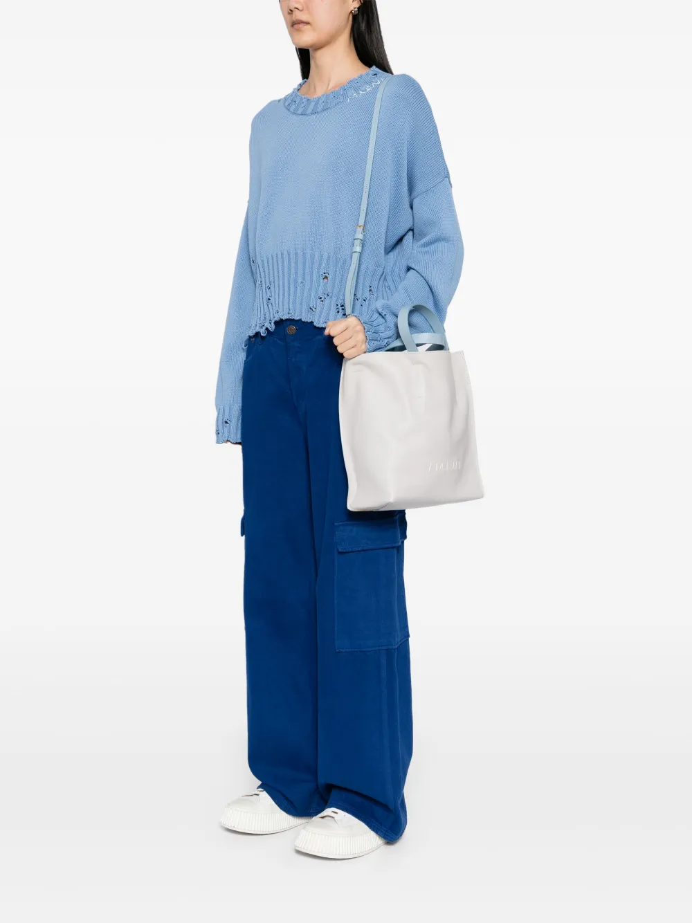 Marni Shopper met logo - Grijs
