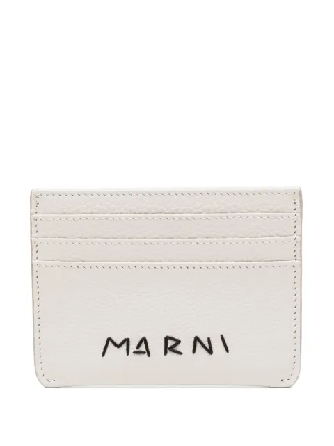 Marni porte-cartes à logo brodé