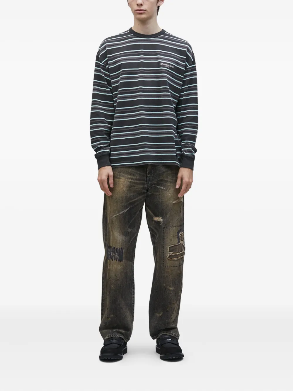 Neighborhood distressed jeans - Zwart