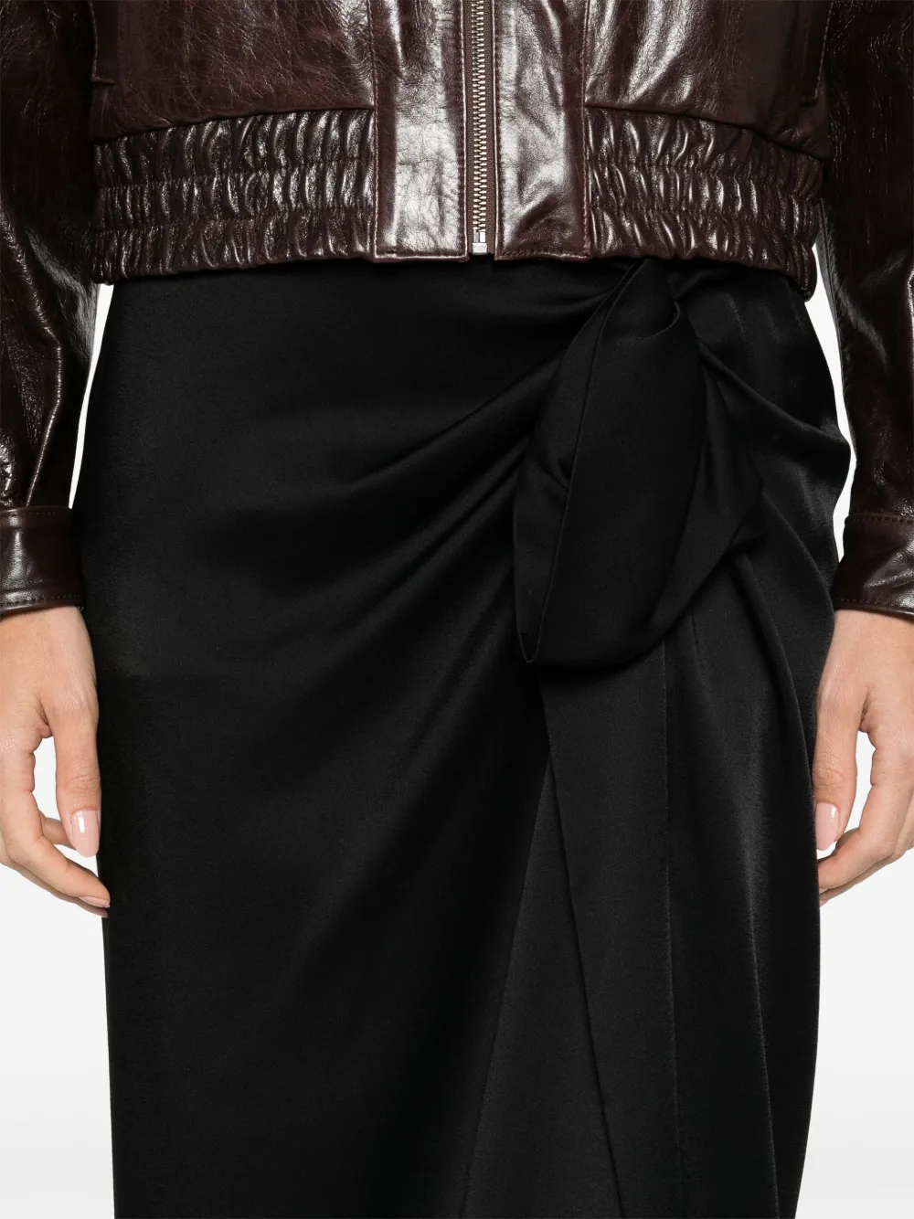 Stella McCartney Gesmockte midi-rok Zwart