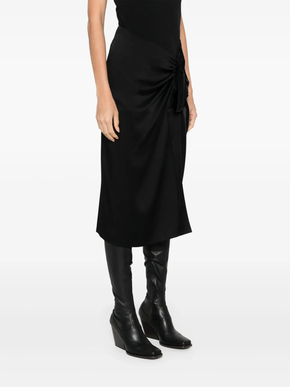 Stella McCartney Gesmockte midi-rok Zwart
