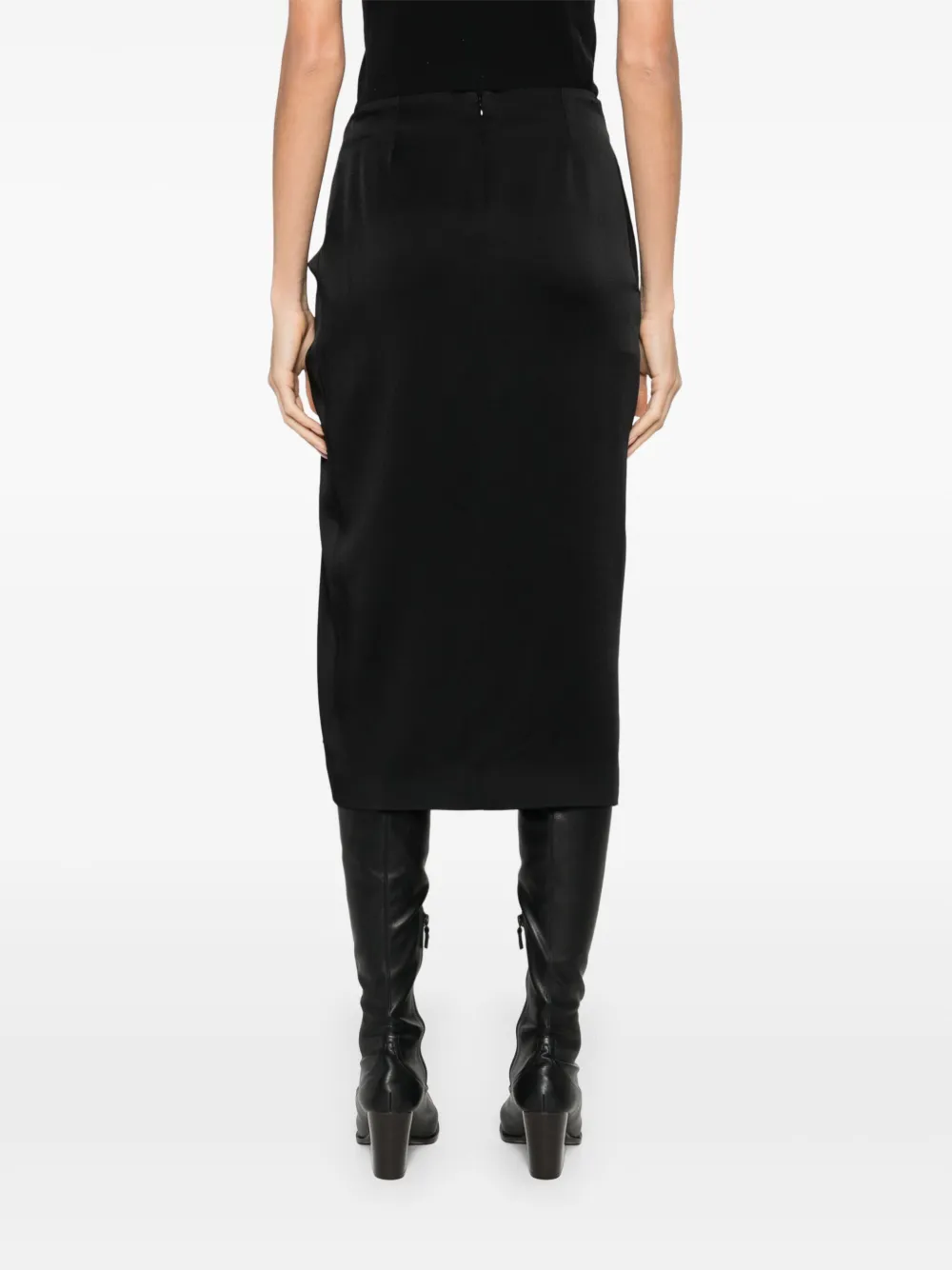 Stella McCartney Gesmockte midi-rok Zwart