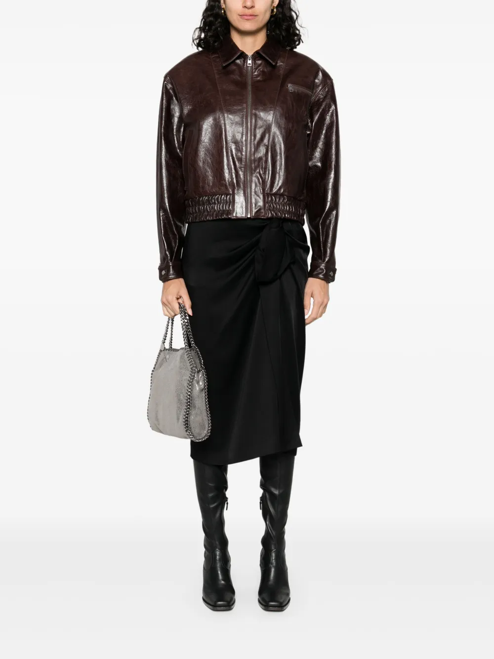 Stella McCartney Gesmockte midi-rok - Zwart