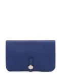 Hermès Pre-Owned 2013 Clemence Dogon Wallet GM long wallets - Blue