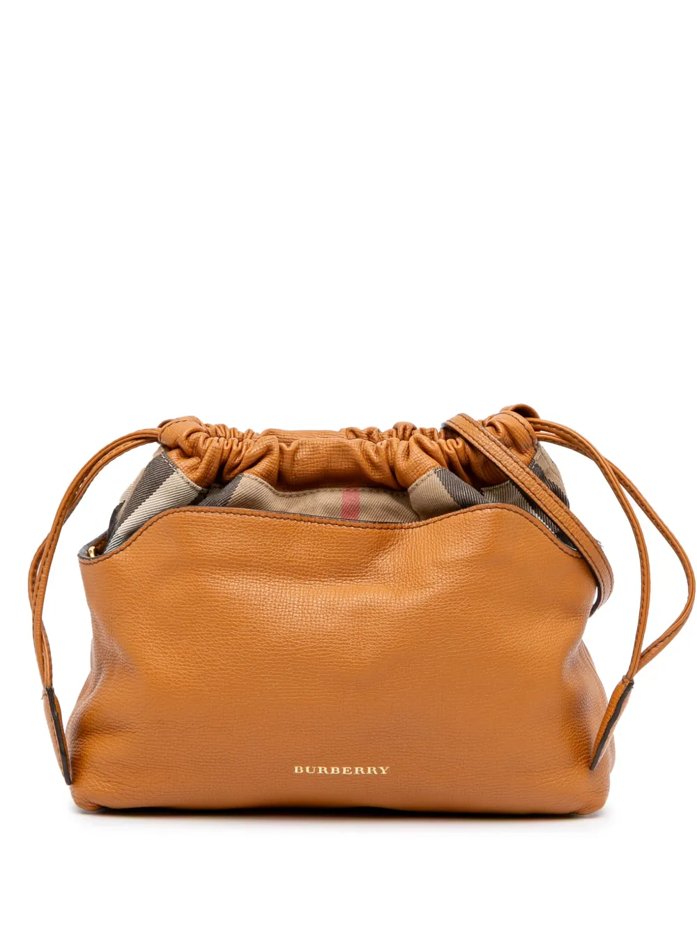 Pre-owned Burberry 2000-2017 House Check Canvas And Calfskin Little Crush Crossbody Bag