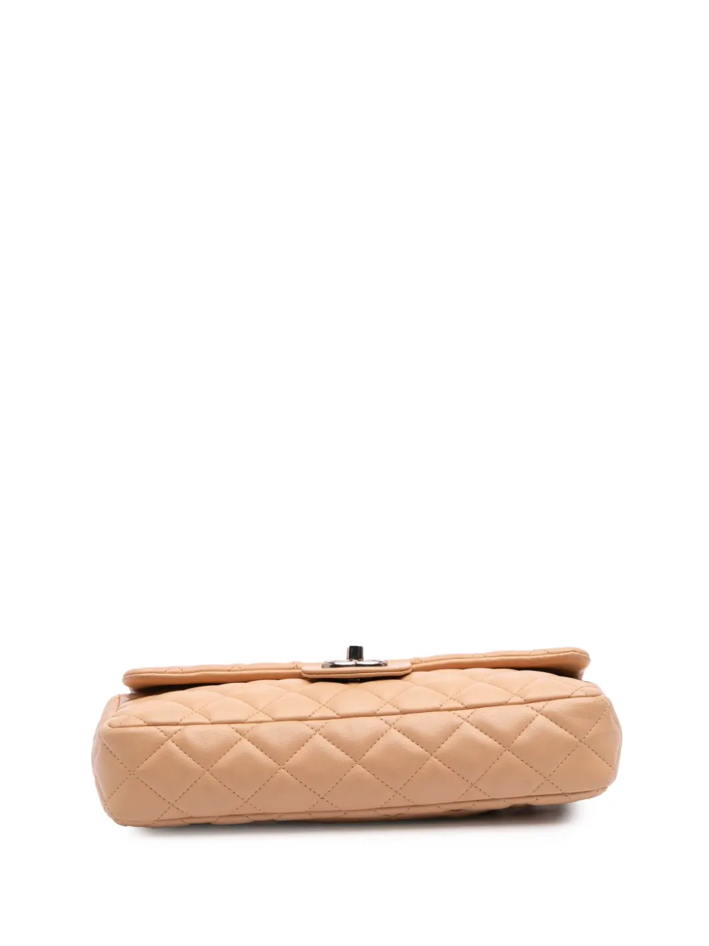 Pre-owned Chanel 2008-2009 Classic Lambskin East West Single Flap Shoulder Bag