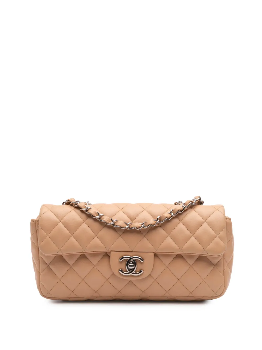 CHANEL Pre-Owned 2008-2009 Classic Lambskin East West Single Flap CHANEL Pre-Owned 2008-2009 Classic Lambskin East West Single Flap