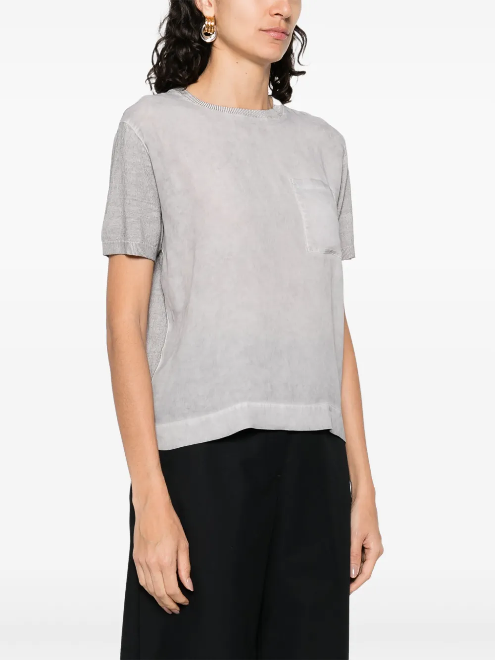 kaos Linnen T-shirt Grijs