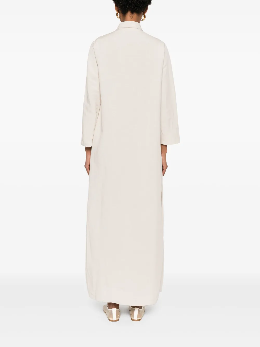 Blanca Vita Linnen midi-jurk Beige