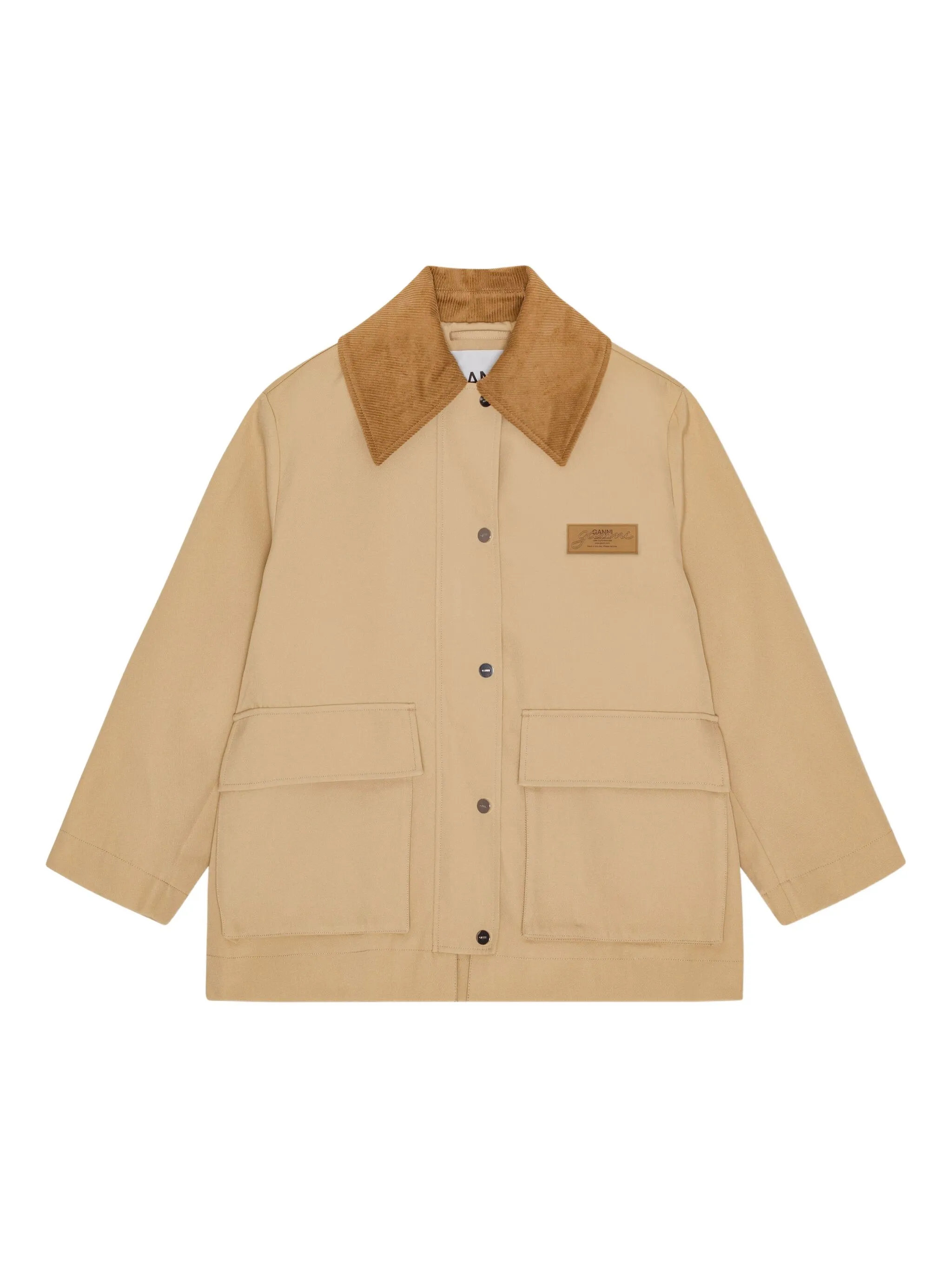 Corduroy-collar Utility Jacket