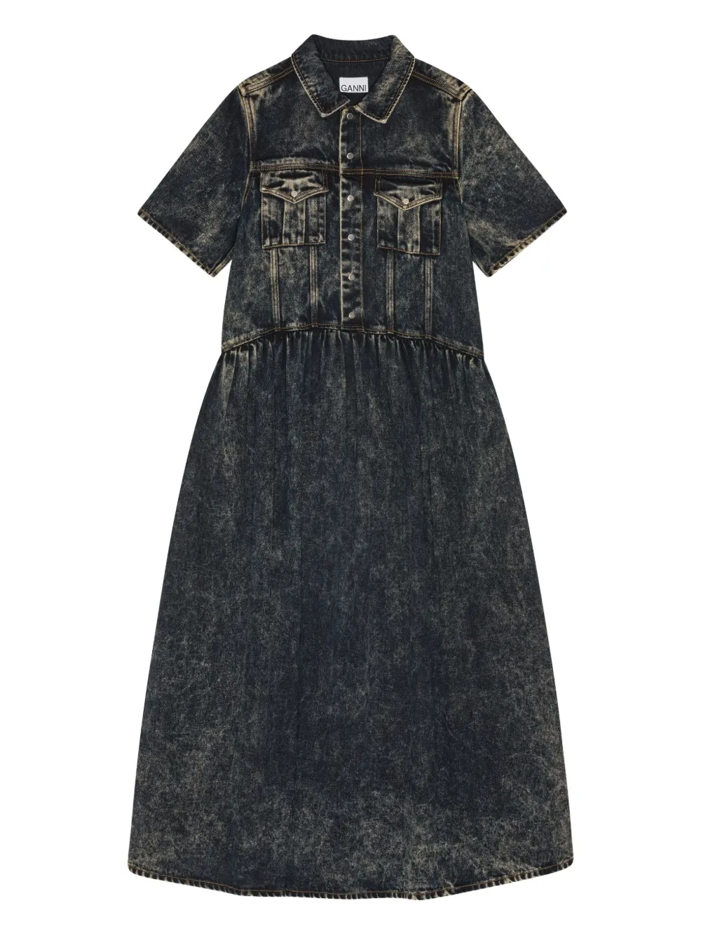 denim midi dress