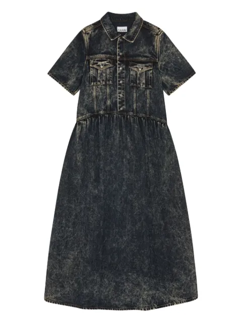 GANNI denim midi dress 