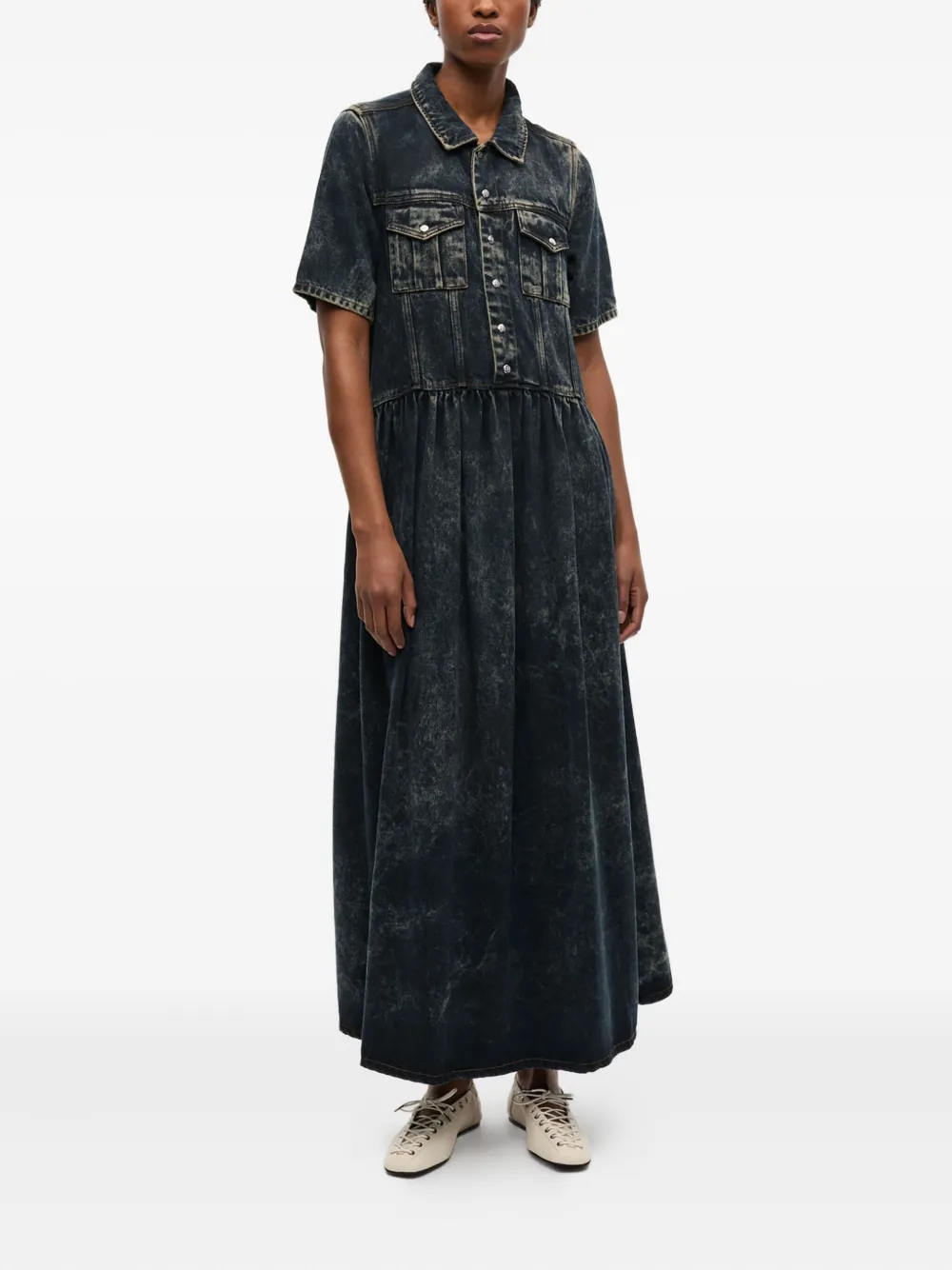 GANNI Midi-spijkerjurk - Blauw