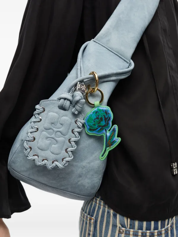 GANNI Flower キーホルダー | ブルー | FARFETCH JP