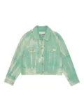 GANNI crystal-embellished jacket - Green