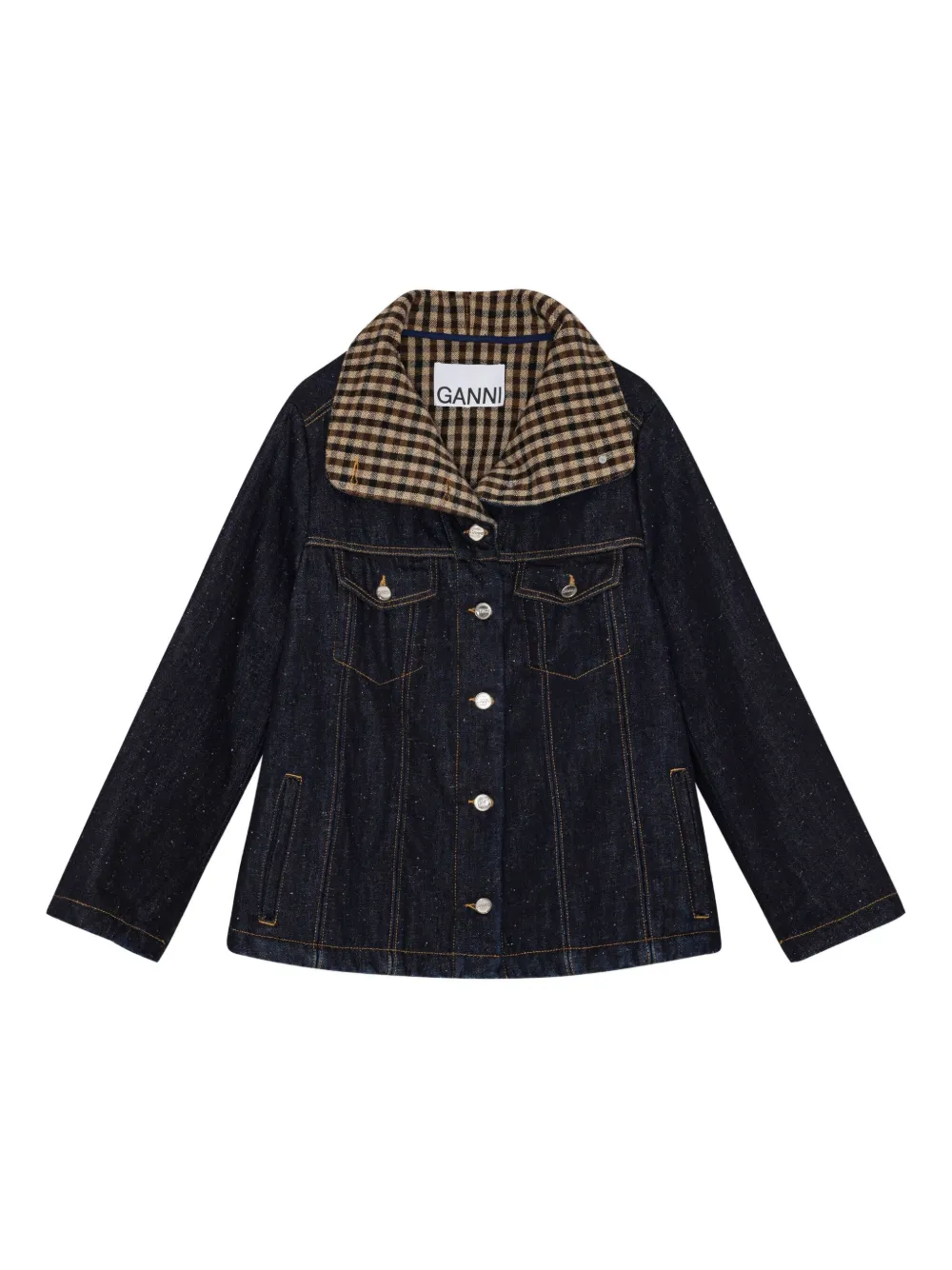 GANNI Denim jack Blauw