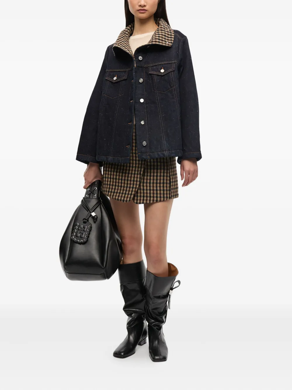 GANNI Denim jack Blauw