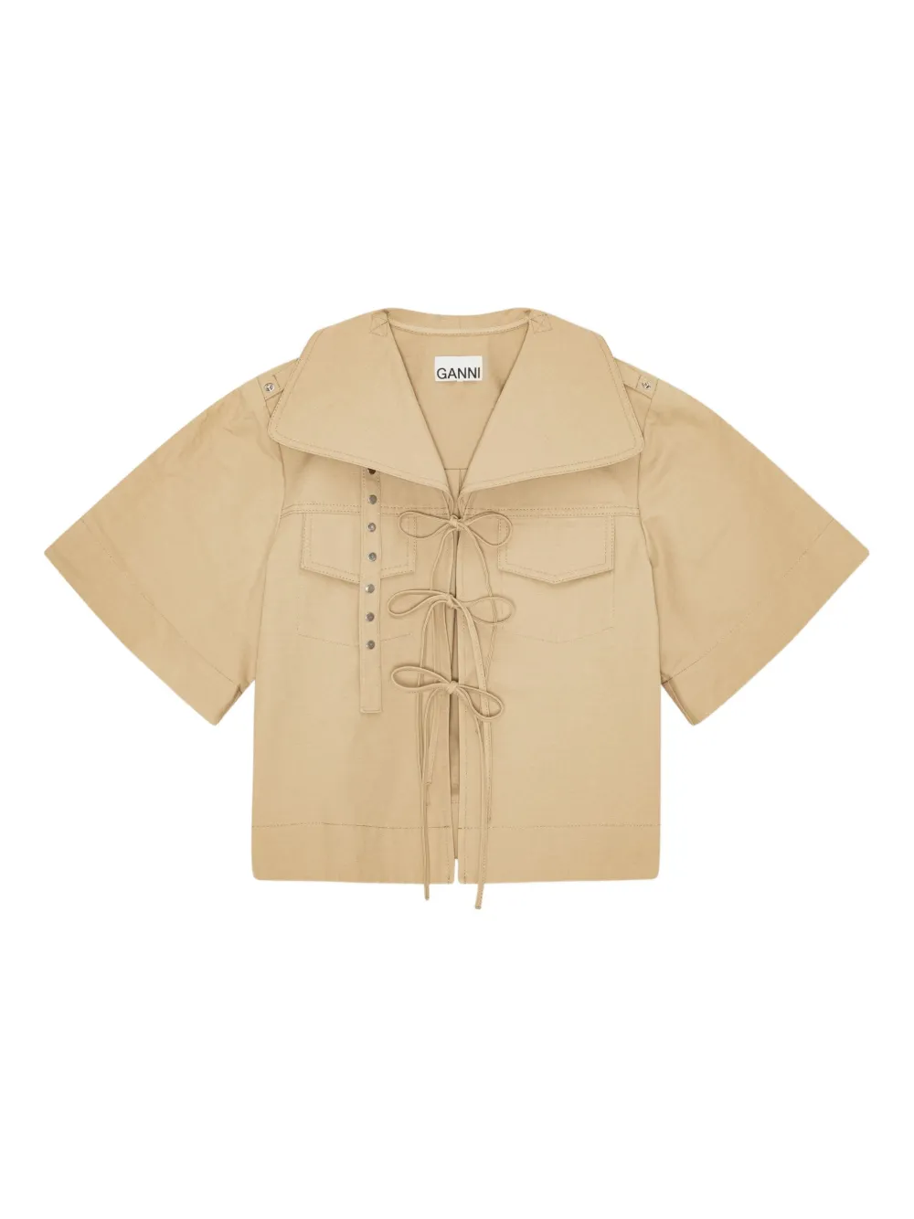 tie-fastening shirt