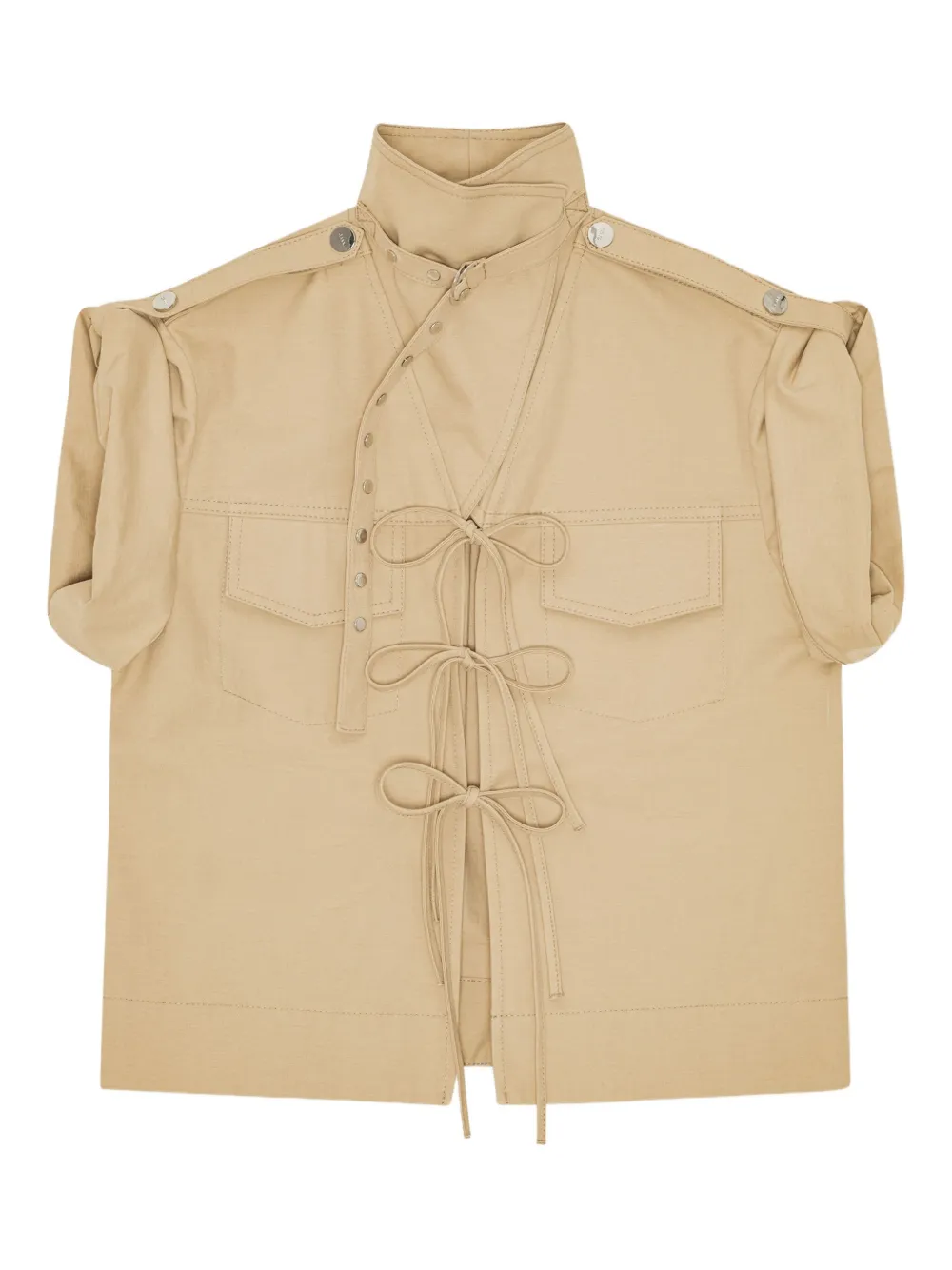tie-fastening shirt