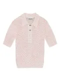 GANNI patterned-jacquard top - Pink