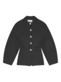 GANNI balloon-sleeve jacket - Black