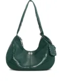 GANNI crocodile-embossed shoulder bag - Green