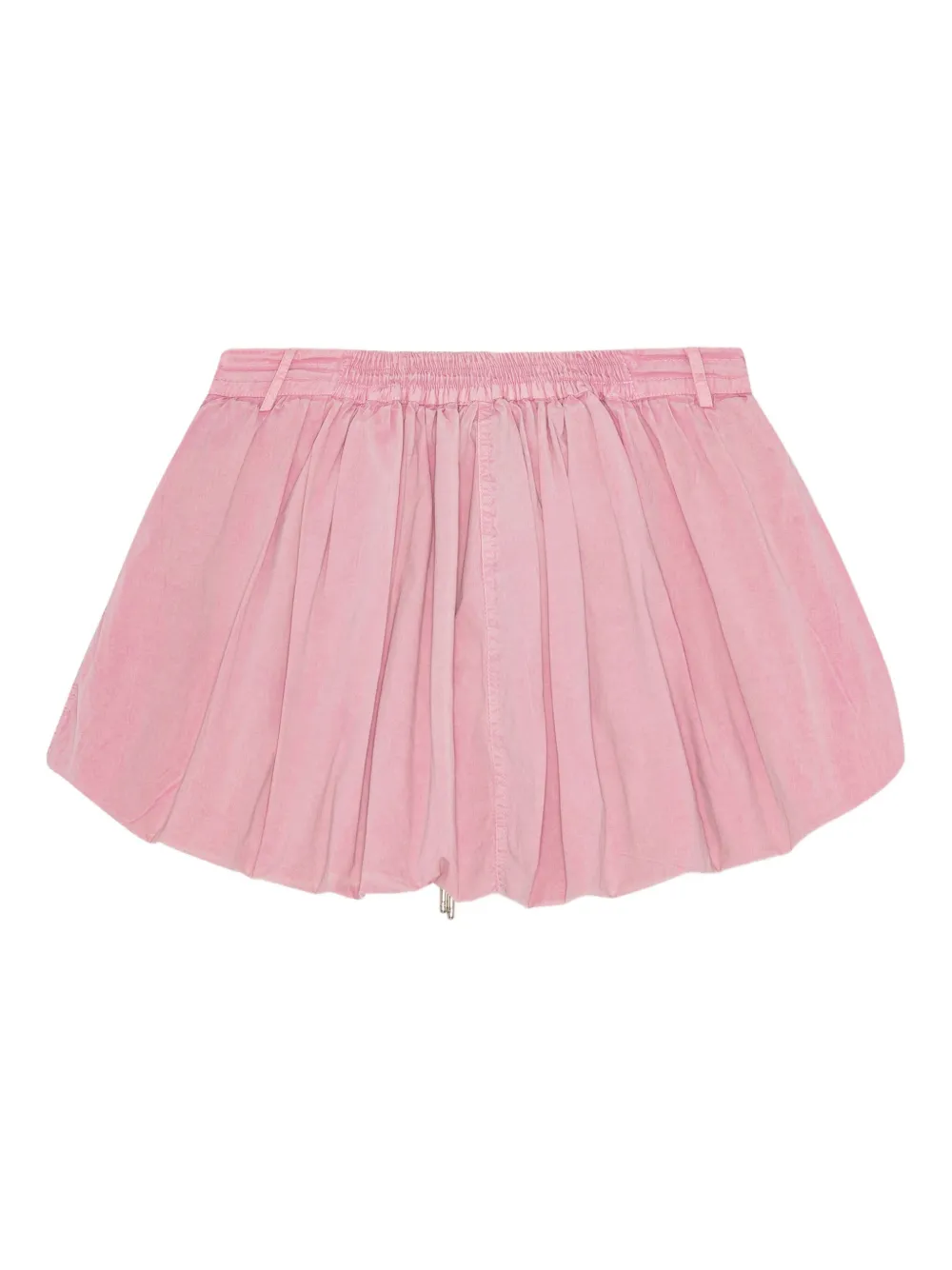 GANNI Mini-plooirok met trekkoordtaille Roze