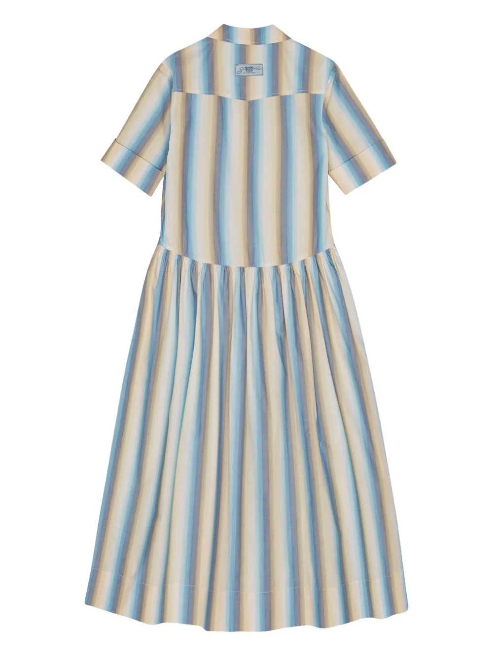 GANNI Button-up blousejurk - Beige