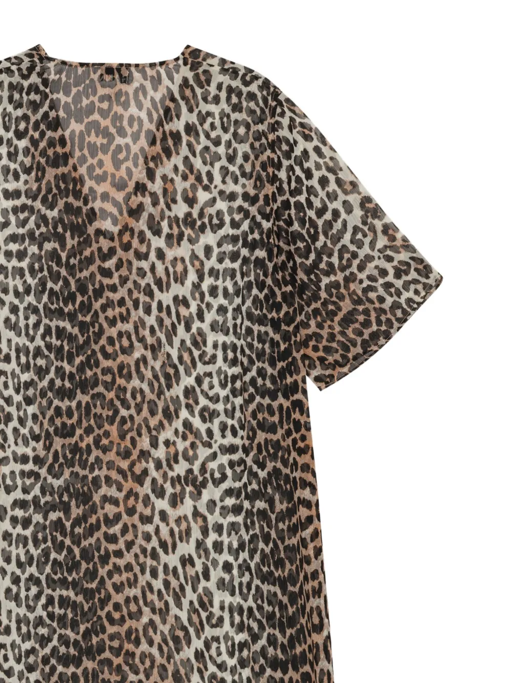 GANNI Jurk met luipaardprint - Beige