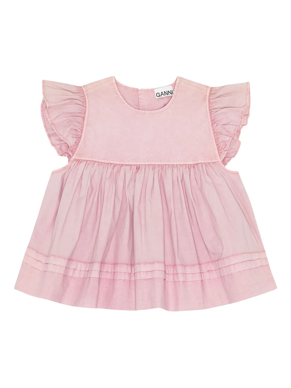 GANNI Blouse van stretch-katoen Roze