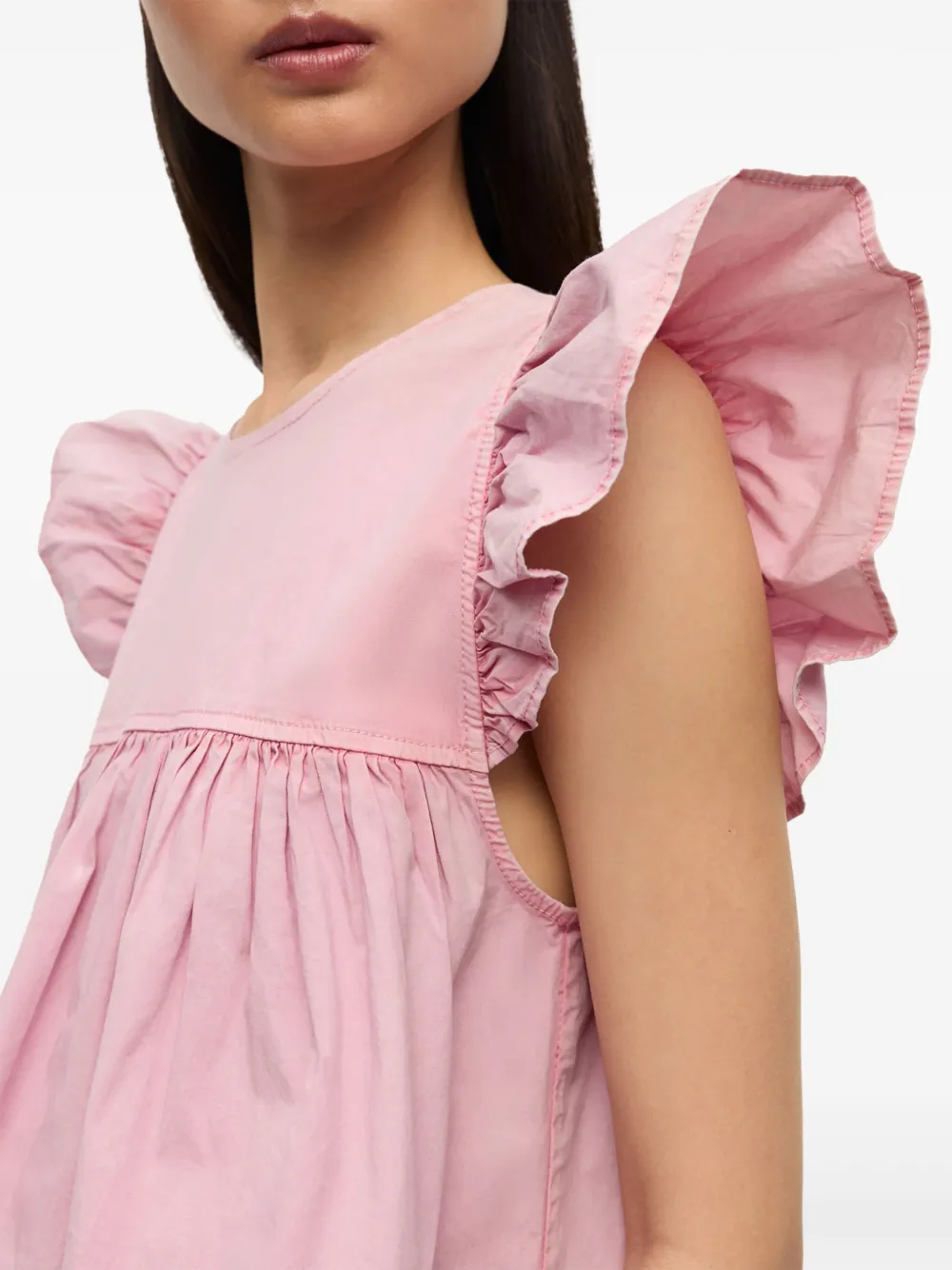 GANNI Blouse van stretch-katoen Roze