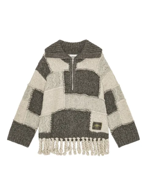 GANNI panelled sweater