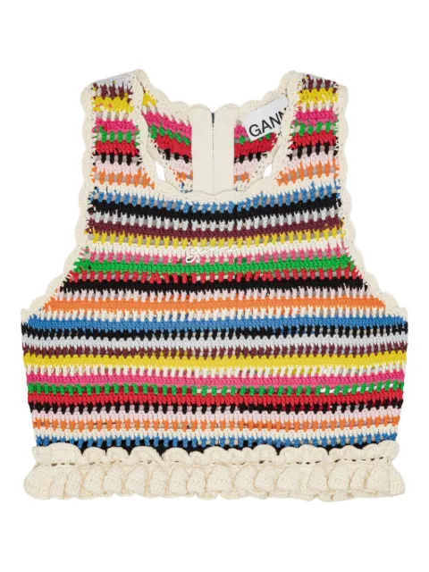GANNI crochet crop top