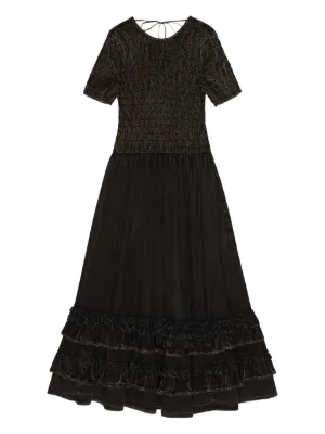 maje lace midi dress Long lace dress Yellow / Orange For Women