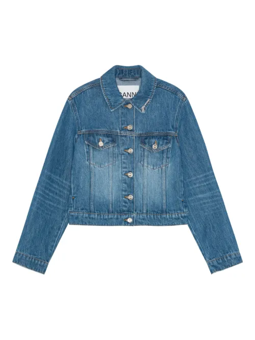 GANNI veste en jean - Bleu - GANNI - Modalova
