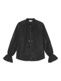 GANNI ruffled-collar blouse - Black