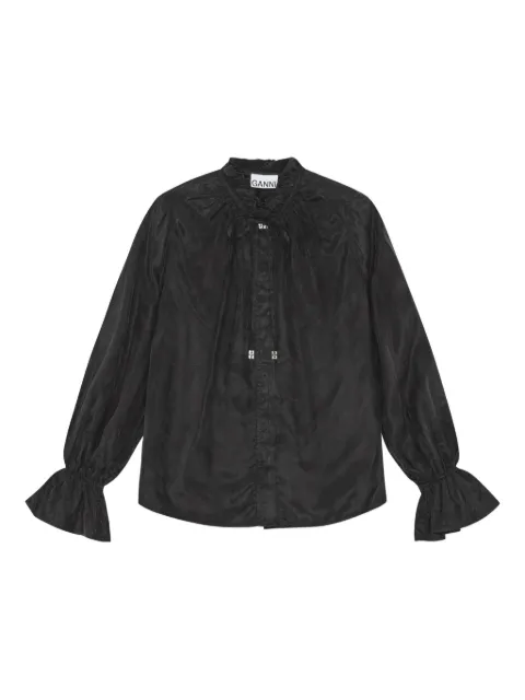 GANNI ruffled-collar blouse