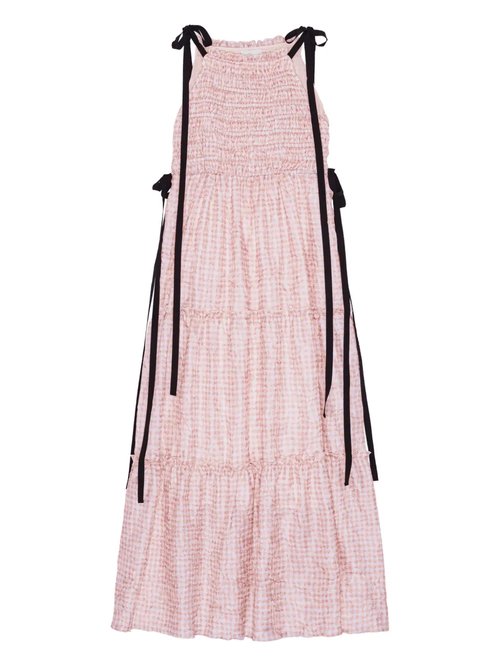 smocked tiered dress