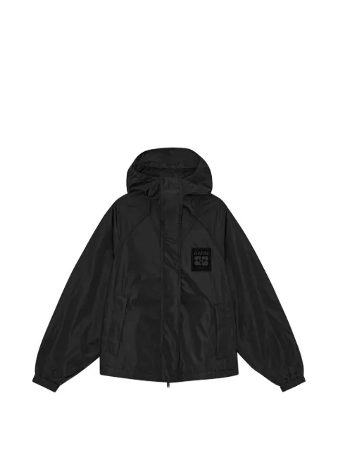 GANNI black nylon jacket