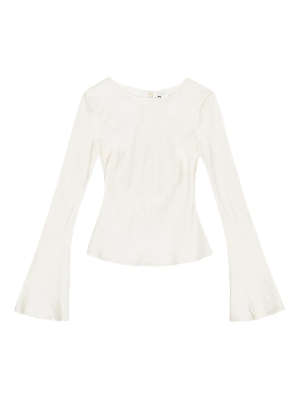 GANNI Satijnen shirt Wit