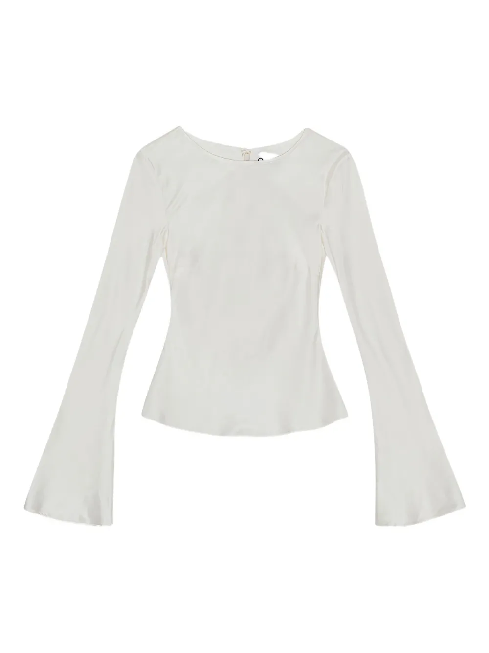 GANNI Blusa in raso - Bianco