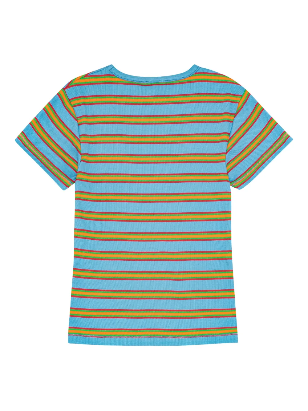 GANNI Gestreept T-shirt Blauw