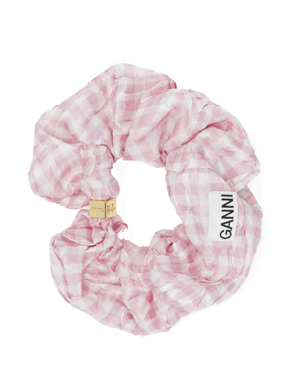 check-print scrunchie