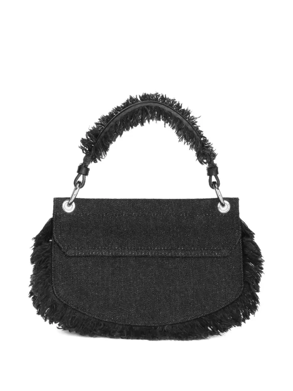 【GANNI】デニムハンドバッグ GANNI デニム ハンドバッグ | ブラック | FARFETCH JP